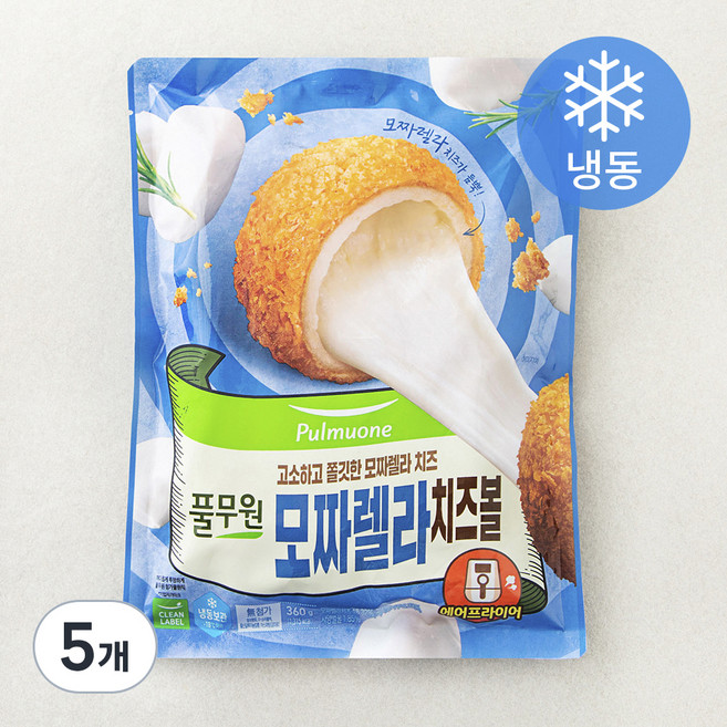 풀무원 모짜렐라 치즈볼 (냉동), 360g, 5개