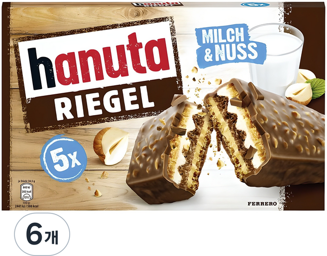 hanuta Riegel, 172.5g, 6個