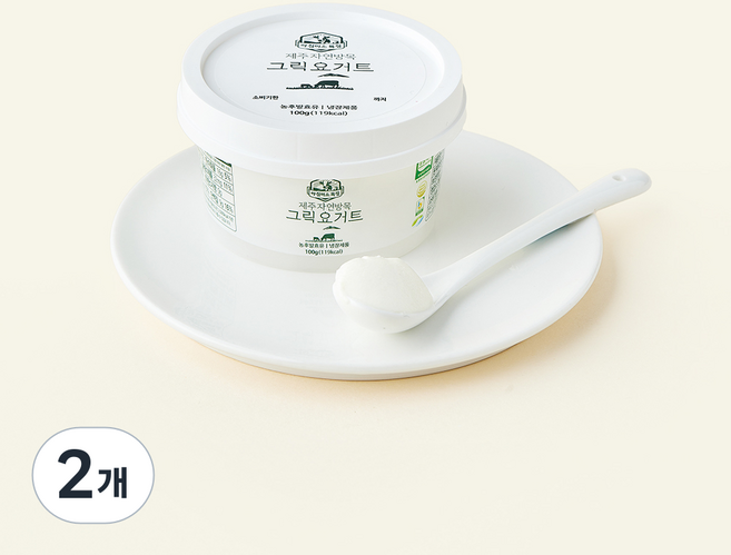 아침미소목장 동물복지 인증 자연방목 그릭요거트, 100g, 2개
