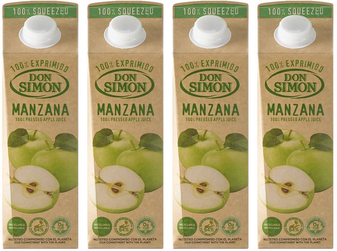 돈시몬 생과일 착즙 애플 주스, 1L, 4개