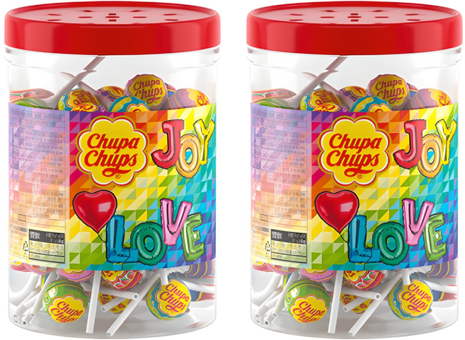 츄파춥스 미니튜브 50개입, 550g, 2개