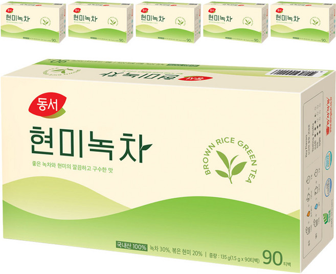 동서 현미녹차, 1.5g, 90개입, 6개