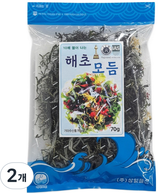 10배 불어 나는 해초모듬, 70g, 2개