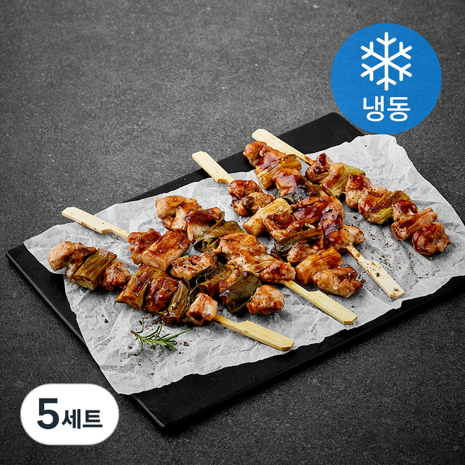 푸드랩플러스 고꼬치 파닭 닭꼬치 50g x 6개입 + 소스 60g 세트 (냉동), 360g, 5세트