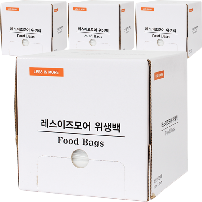 레스이즈모어 대용량 위생백, 소(S), 1000개입, 4개