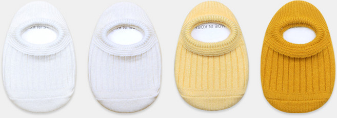 하이베이비키즈 하이베이비클럽 아동용 베이직 파스텔 골지 덧신 4종 세트