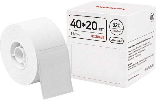 님봇 라벨프린터 B21 / B1 전용 라벨지 화이트 40 x 30 mm, 230칸, 1개