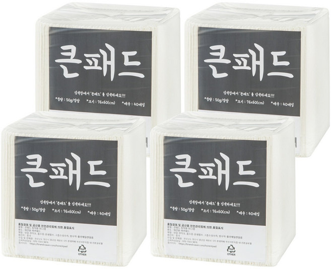 정직한패드 큰패드 절약형 대형 50g, 160개입, 1개