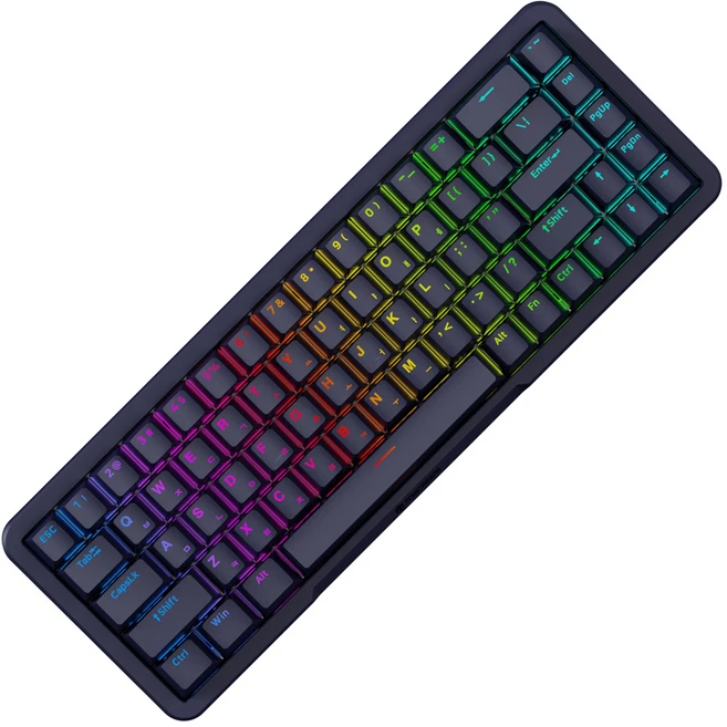 몬스타기어 미니 알루미늄 자석축 래피드트리거 매크로 유선 키보드, 다크 그레이, 스팅68, 제조사축 - 쿠팡