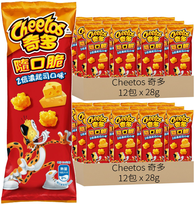 Cheetos 奇多 隨口脆 2倍濃起司口味, 28g, 24包