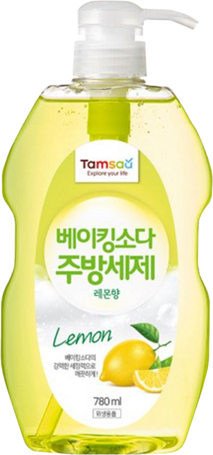 Tamsaa 小蘇打洗碗精 檸檬香, 780ml, 1瓶