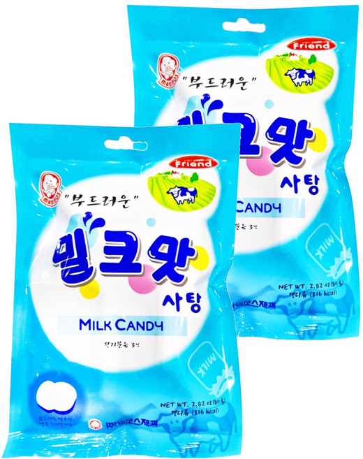 mammos 牛奶糖, 80g, 2袋