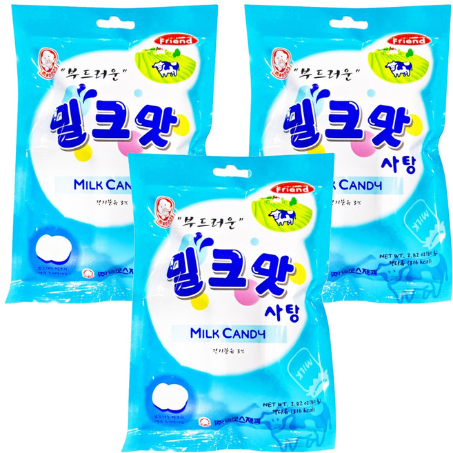 mammos 牛奶糖, 80g, 3袋