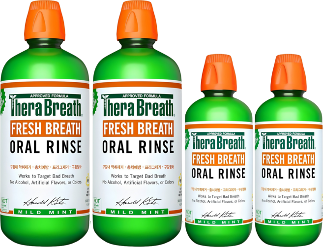 테라브레스 오랄린스 마일드민트 1L + 473ml 세트, 2개