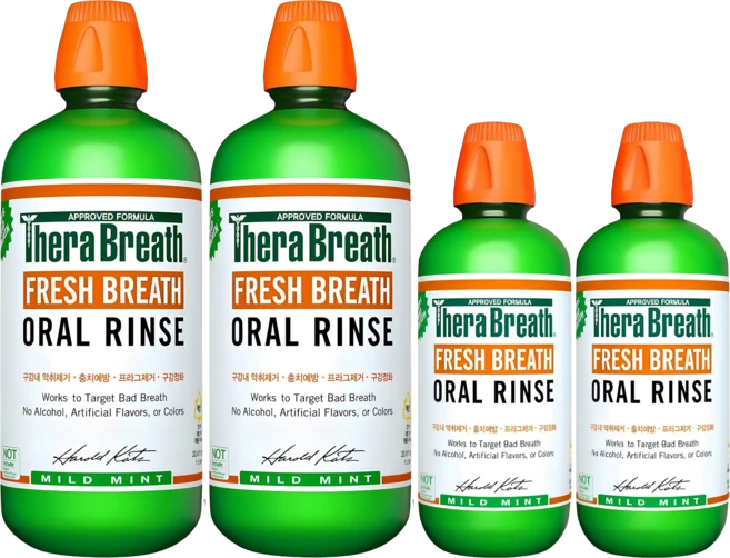 테라브레스 오랄린스 마일드민트 1L + 473ml 세트, 2개 - 쿠팡