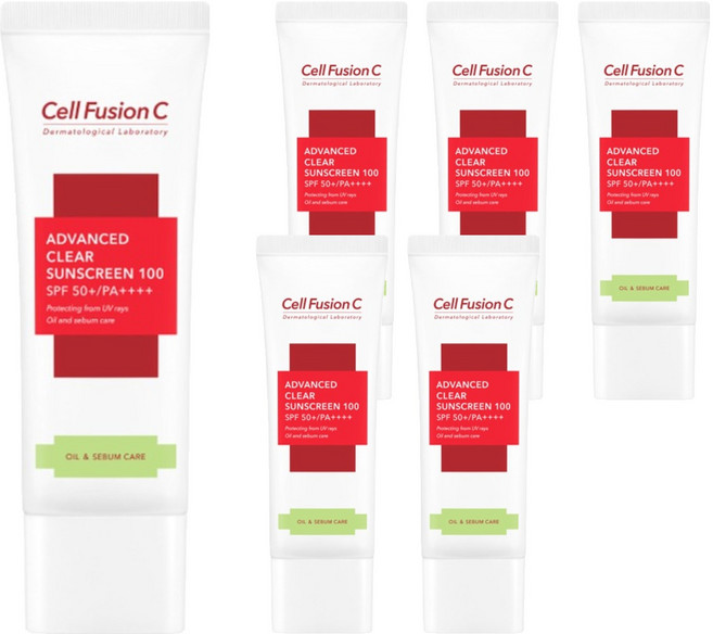 셀퓨전씨 어드밴스드 클리어 썬스크린 100 SPF50+ PA++++, 45ml, 6개