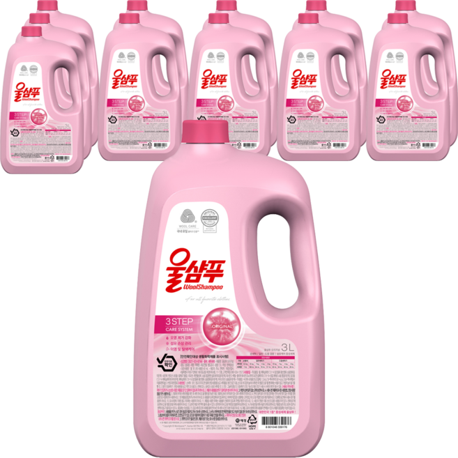 울샴푸 오리지널 본품, 3L, 12개