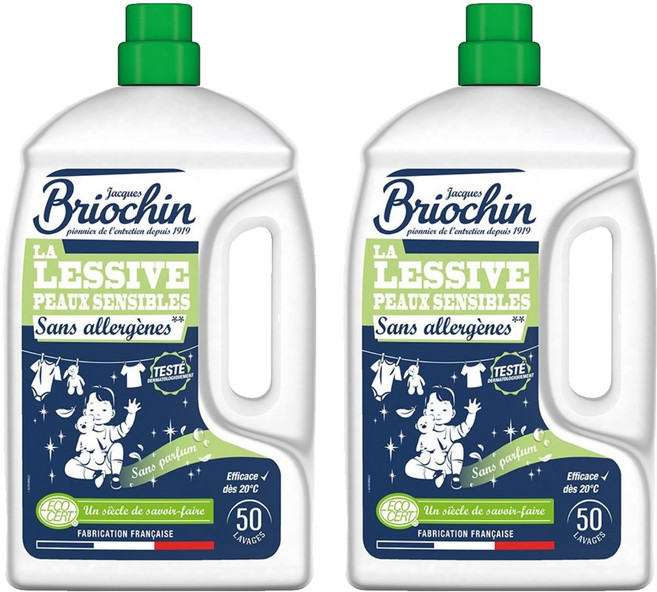 브리오신 액상 세탁세제 무향 본품, 2.27L, 2개