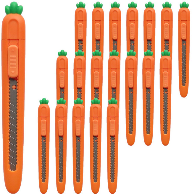 핑크풋 1000 당근 커터칼, 오렌지, 20개