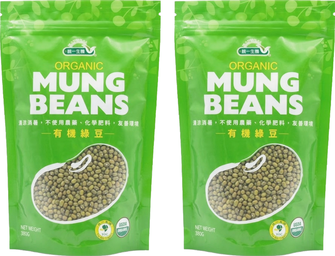 統一生機 有機綠豆, 380g, 2包