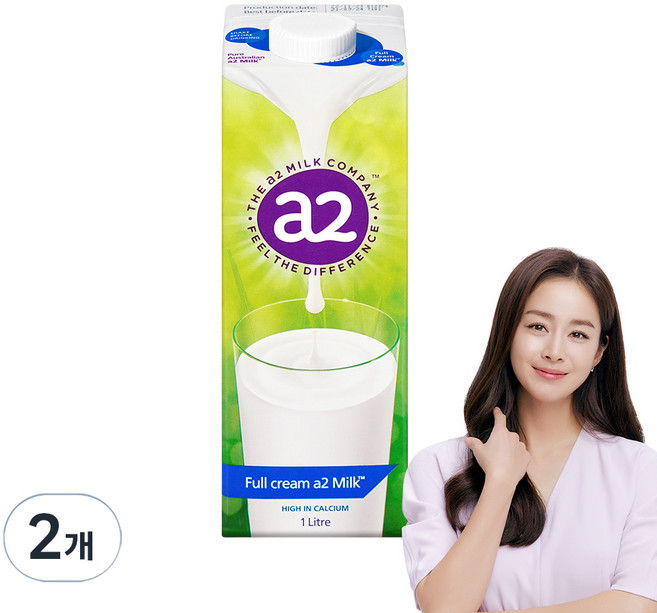 a2 MILK A2蛋白質牛奶, 1L, 2瓶