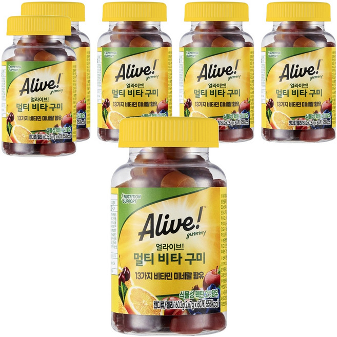 얼라이브 멀티 비타 구미, 60정, 6개