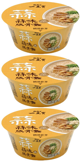 維力 一度贊 蒜味豚骨杯麵 190g, 3入