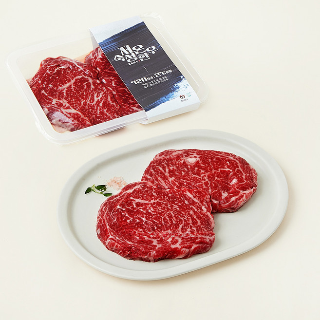 저온숙성한우 1++(7) 등심 구이용 (냉장), 200g, 1개