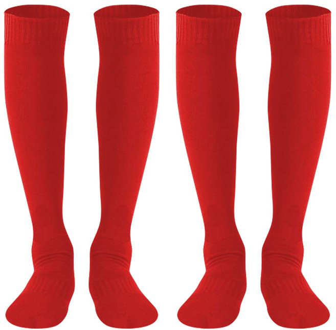 Amiss 機能感 萊卡中統棒球襪, 紅色, 2雙