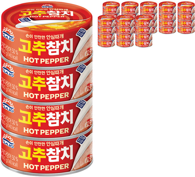 사조 고추참치 안심따개, 100g, 36개