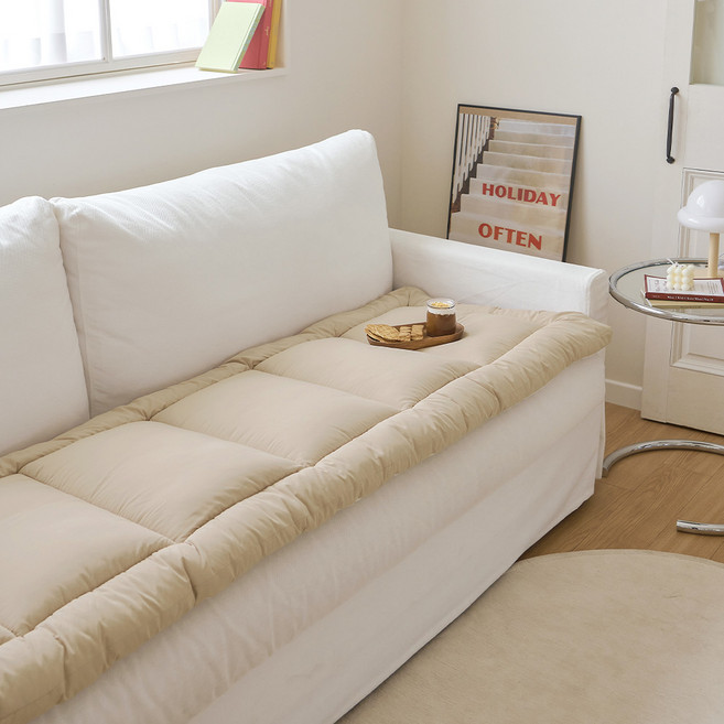 쁘리엘르 블룸 통세탁 사계절 토퍼 돌 쇼파패드