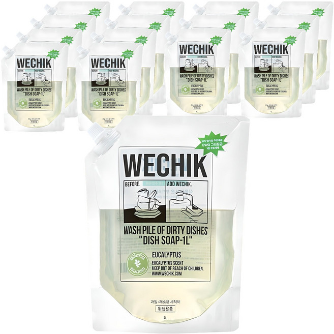 위칙 멀티플 주방세제 리필, 15개, 1L