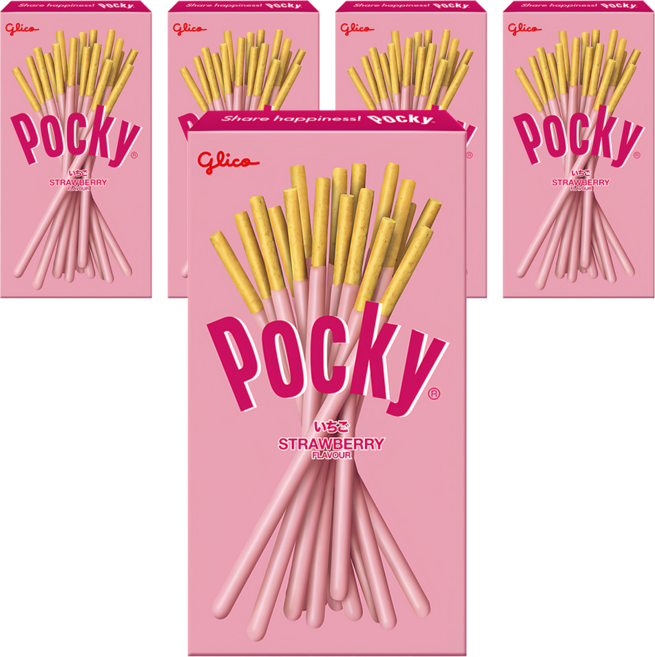 glico 格力高 Pocky 百奇 草莓棒, 24g, 5盒