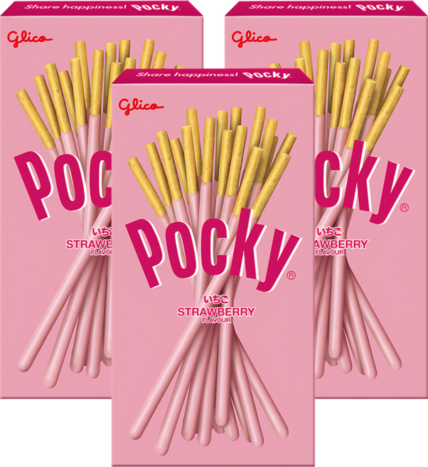 glico 格力高 Pocky 百奇 草莓棒, 24g, 3盒