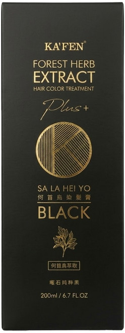 KA'FEN 卡氛 Plus+ 何首烏染髮膏 200ml, 曜石純粹黑, 1件