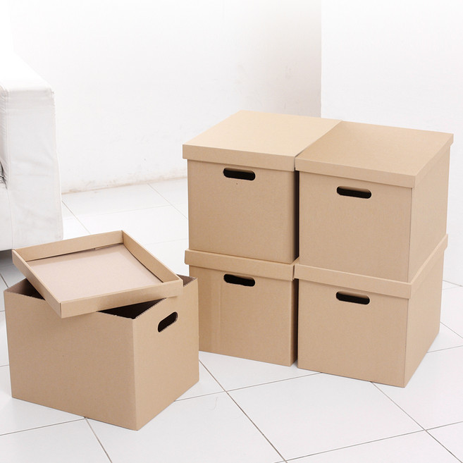 올리빙 무지 트렁크 5겹 대형 종이정리함, 5개