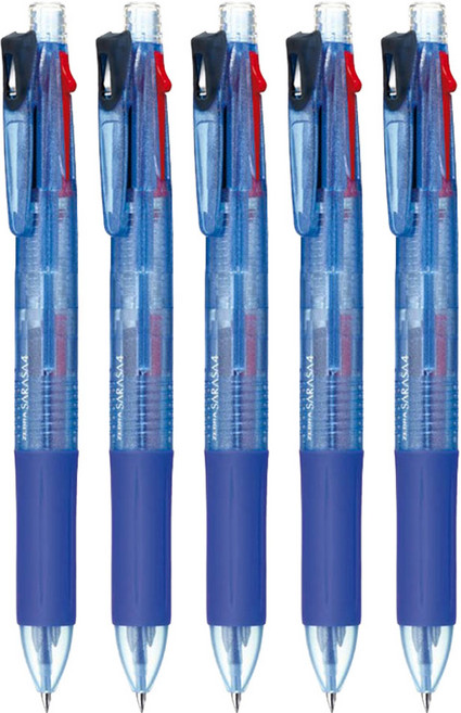 ZEBRA 斑馬牌 SARASA 4 多功能中性筆 4色 0.5mm, J4J1(藍色), 5個
