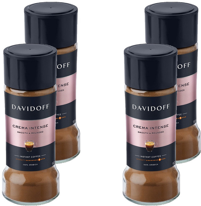 다비도프 크레마 인텐스 원두커피믹스, 90g, 4개, 1개입