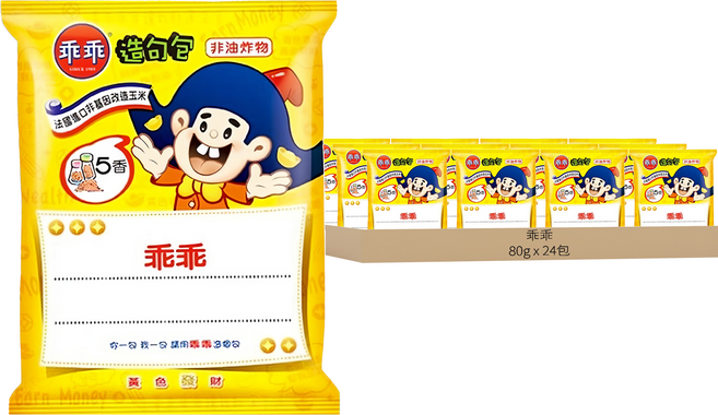 乖乖 玉米脆條 五香口味, 80g, 24包