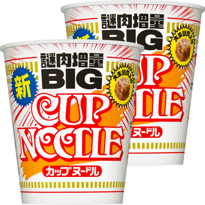 NISSIN 日清 CUP NOODLE 合味道 謎肉增量大杯麵 醬油風味 103g, 2入