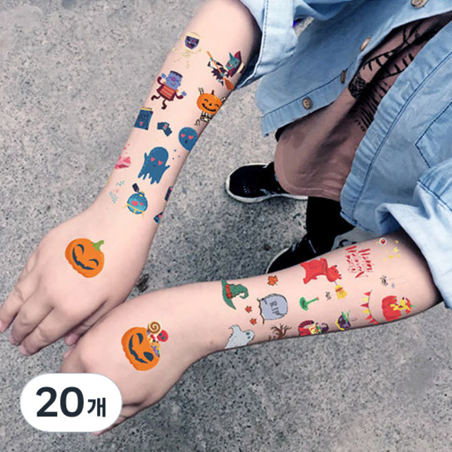 나와또 할로윈2 타투스티커, 20개, 랜덤발송