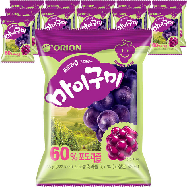 마이구미 포도, 66g, 12개