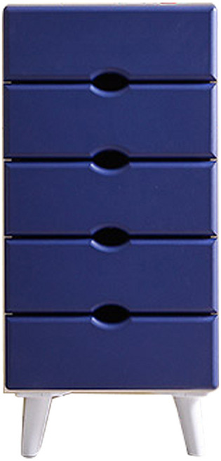 제이디퍼니처 고급 5단 서랍장, 블루, 1개
