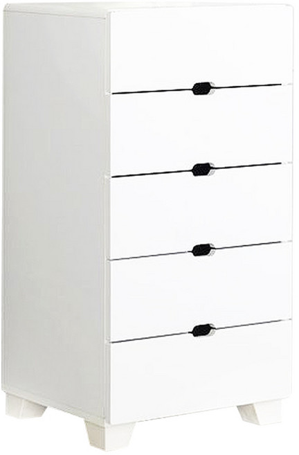 제이디퍼니처 로미 발통 협탁 서랍장, 화이트, 5단
