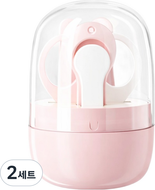 나리다 손톱깎이 4종 세트, 핑크, 2세트