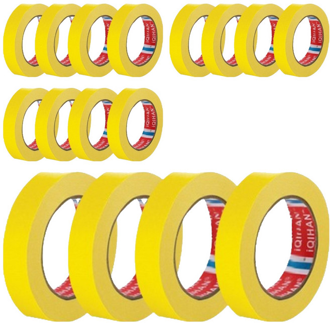 다다 칼라 마스킹테이프 노랑 20 mm x 20 m, 16개