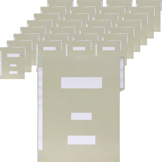 에코청운 종이 정부화일 A4, 회색, 60개