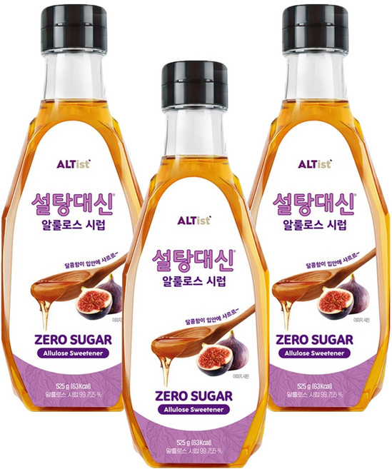 알티스트 설탕대신 알룰로스 시럽, 525g, 3개