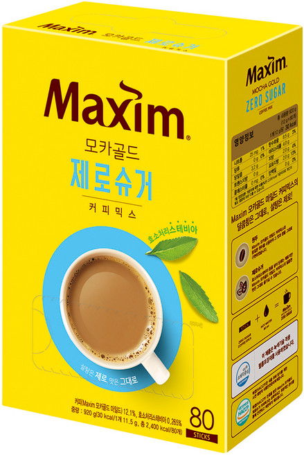 맥심 모카골드 제로슈거 커피믹스, 1개, 11.5g, 80개입