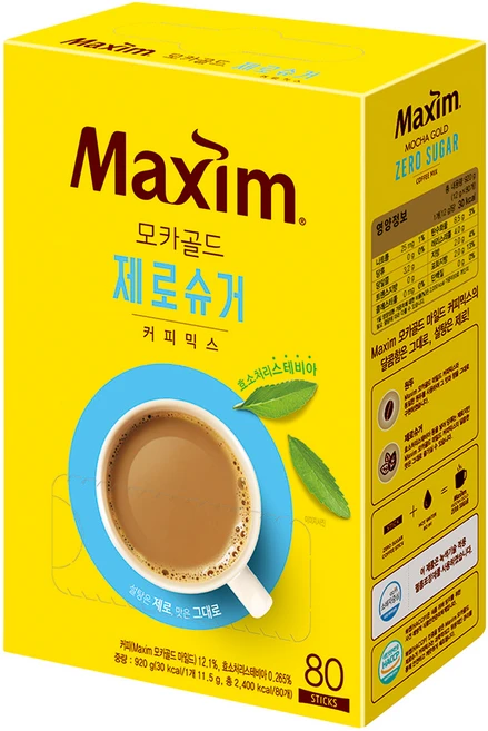 맥심 모카골드 제로슈거 커피믹스, 11.5g, 80개입, 1개 - 쿠팡